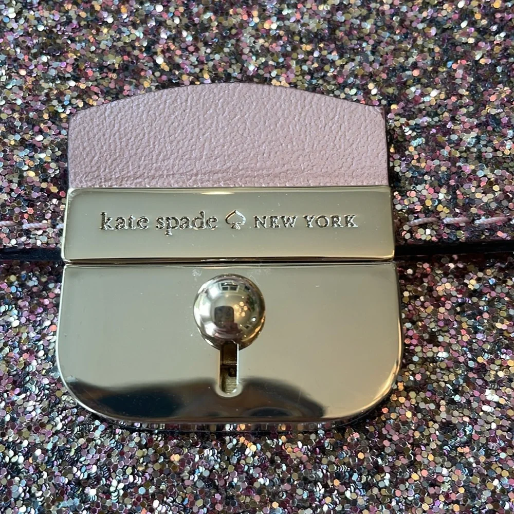 KATE SPADE SUNSET LANE CROSSBODY BAG Rosegold Glitter New with Tags Gift Idea